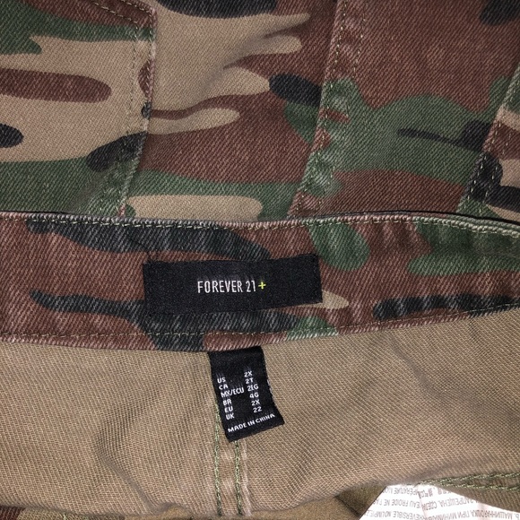 Forever 21 Denim Camo Overall Mini Skirt - Picture 4 of 4